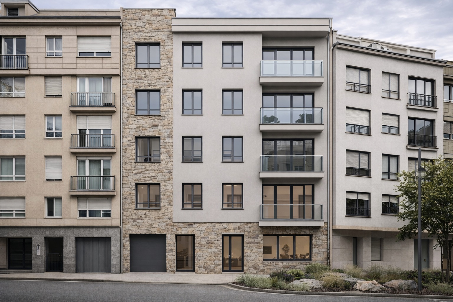 Rehabilitación de fachada urbana en Vigo