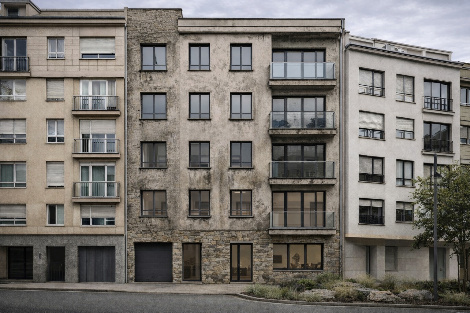 Rehabilitación de fachada urbana en Vigo (projectsDetail.imageN)