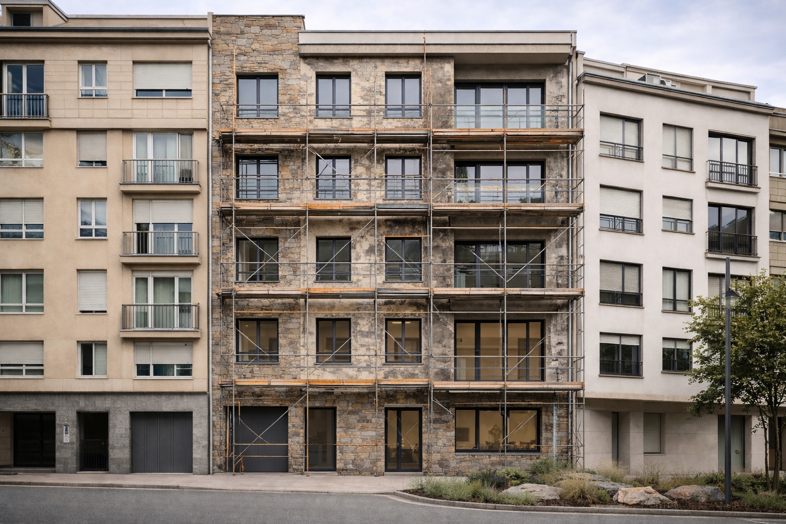 Rehabilitación de fachada urbana en Vigo (projectsDetail.imageN)