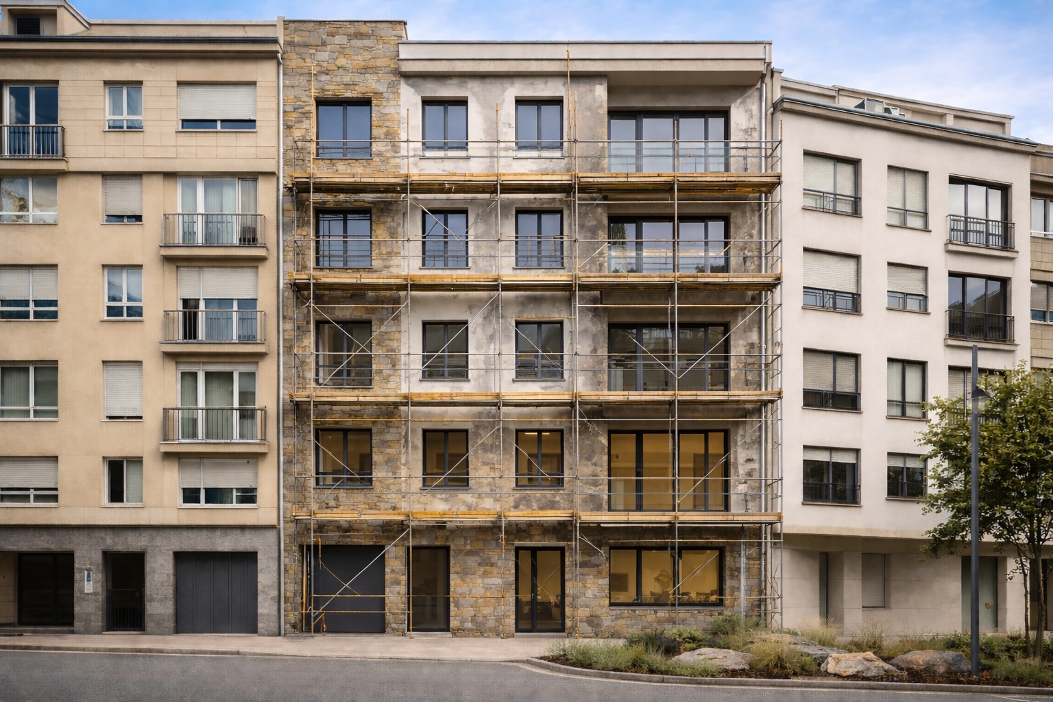 Rehabilitación de fachada urbana en Vigo (projectsDetail.imageN)